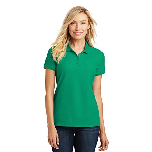 Port Authority ® Polo Piqué Classique de Base pour Femmes. L100 m Vert Kelly Vif