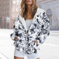 thumbnail image 2 of WZXFASHION Women'S Fashionable And Simple Zipper Hooded Drawstring Pocket Cardigan Sweatshirt Sales Today Clearance oversized zip up hoodie, 2 of 4