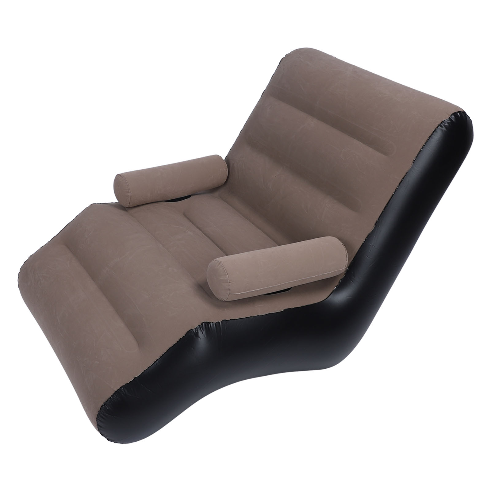 Inflatable Couch, Ergonomic S Shaped Inflatable Sofa Portable Soft Flocking Sofa Blow Up Couch for Home Travel Office, Lazy Sofa Family Inflatable Lounge Chair Portable Air Sofa