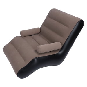 Inflatable Couch, Ergonomic S Shaped Inflatable Sofa Portable Soft Flocking Sofa Blow Up Couch for Home Travel Office, Lazy Sofa Family Inflatable Lounge Chair Portable Air Sofa