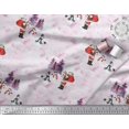 thumbnail image 2 of Soimoi Poly Georgette Fabric Snowman,Santa & Tree Christmas Print Fabric by Yard 42 Inch Wide, 2 of 3