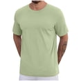 thumbnail image 1 of Gspmoly T-Shirt pour Homme, T-Shirt de Sport Uni Décontracté à Manches Courtes et Col Rond pour Homme, Hauts d'Été, Offres Prime, 1 of 3