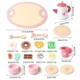 thumbnail image 3 of Simulated Tea Set For Pretend Play Wooden Afternoons Tea Toy With Tray Pastels Style Social Interaction Set Household accessories, 3 of 7