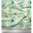thumbnail image 1 of Soimoi Rayon Fabric Branch & Bird Artistic Print Sewing Fabric Yard 56 Inch Wide, 1 of 3