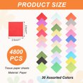 thumbnail image 2 of Uxcell 4800Pcs Colored Tissue Paper Squares, 1x1 Inch 30 Assorted Colors Bleeding Tissue Paper Crepe Small Square Art Paper for Crafts, 2 of 6