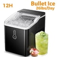 thumbnail image 3 of Portable Ice Maker Machine with Handle, Ice Makers Countertop with Self-Cleaning, Ice Scoop and Basket, for Christmas, Silvery.Ice Maker With Handle Self Cleaning Ice Machine, 3 of 5