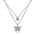 thumbnail image 1 of Fortune Collier pour Femmes à Double Couche Pendentif Papillon Chaîne de Clavicule Ras-du-Cou Cadeau, 1 of 9