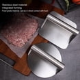 thumbnail image 3 of Burger Press, Stainless Steel Flat Bottom Bacon Press Manual Adjustable Burger Smasher for Beef Vegetables Burgers Cooking, 3 of 8