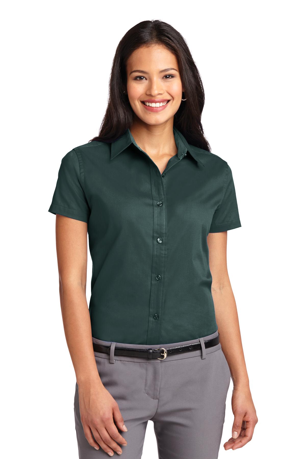 Port Authority Chemise à Manches Courtes pour Femmes Entretien Facile L508