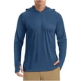 thumbnail image 1 of QIPOPIQ Chandails à Capuchon UPF 50+ pour Hommes Maillot Dermoprotecteur Manches Longues Protection Solaire SPF Chandail de Natation UV pour Course Randonnée Pêche Liquidation, 1 of 2