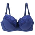 thumbnail image 2 of Jovati Everyday Bras for Women, Seamless Push Up Design with Lace Trim, Breathable Polyester-Spandex Blend, Non-adjustable Shoulder Straps, Full Coverage Fit, Suitable for Daily Wear, 2 of 4