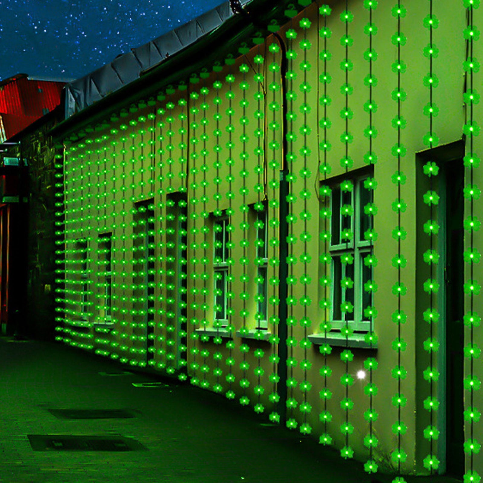 LSLJS Guirlande Lumineuse de la Saint-Patrick, Prise USB, 8 Motifs de Guirlande Lumineuse de la Saint-Patrick avec Télécommande pour Chambre, Intérieur, Extérieur, Mariage, Fête, Feux d'Artifice