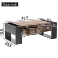 thumbnail image 2 of Wood Coffee Table with Storage, 43.5" Brown Coffee Table with 1 Drawers and Open Storage Space, Mid Century Center Table for Living Room, 2 of 6