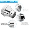 thumbnail image 3 of Unique Bargains 8 Inch to 5 Inch Round Duct Reducer, Galvanized Steel Adapter Pipe Fitting, Silver Tone, 3 of 5