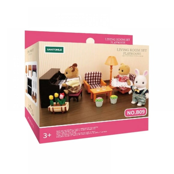 MELLCO Calico Critters Deluxe Kozy Bedroom Set Fashion Animal house Playset Bed Furniture and Accessories Included