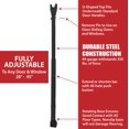 thumbnail image 4 of Dual Security Bar 1-Set Adjustable-Length Portable Strong Door Bar For Hinged And Sliding Patio Doors And Windows Home Travel Security Extends 28 In. To 45 In. Black, 4 of 4