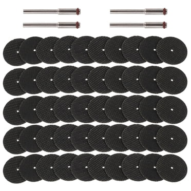 Willstar 54 Pcs Dremel Outil de Coupe Abrasif Rotatif Disque de Coupe en Résine 32mm Meule avec 4 Mandrins Trousse de Corps