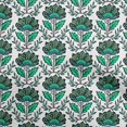 thumbnail image 1 of oneOone Velvet Dark Green Fabric Leaves & Clover Craft Projects Decor Fabric Printed By The Yard 58 Inch Wide-Z2, 1 of 5