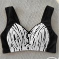 thumbnail image 2 of ManxiVoo Soutien-Gorge Sans Armatures à Fermeture avant pour Poitrine Généreuse, Grande Taille de Bonnet, Soutien, Coupe Confortable, Style Camisole Sans Coutures, Motif Imprimé, Taille TG, Noir, 2 of 6