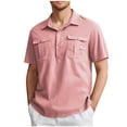 thumbnail image 1 of Polos pour Hommes avec Poche Manches Courtes Légers Chemise Cargo à Boutons à Col Chemises de Plein Air Pêche Randonnée Voyage, 1 of 4