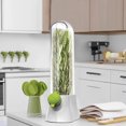 thumbnail image 4 of Kyoffiie Herb Saver for Refrigerator Clear Fresh Herb Keeper Tall Shape Herb Saver Pod Cilantro Saver Container Breathable Plastic Herb Preserver Container Durable for Parsley Cilantro Mint, 4 of 7