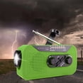 thumbnail image 2 of Hand Crank Radio With 2000 mAh Emergency Power Bank, AM/FM/NOAA Weather Band, Built-in Flashlight, Alarm, and USB Charging, 2 of 6