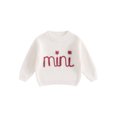 thumbnail image 1 of Wangsaura Family Matching Sweaters Mommy and Me Letter Embroidery Round Neck Knitwear Comfortable Warm Tops, 1 of 8