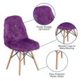 thumbnail image 2 of Fauteuil d'appoint en fourrure Shaggy Dog rose chaud, 2 of 9