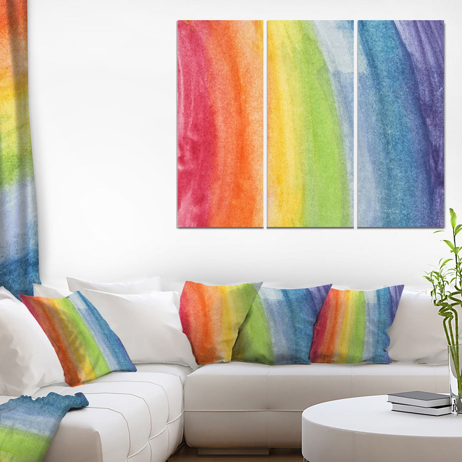 Impression sur toile « Flowing Rainbow Colors » Design Art