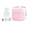 thumbnail image 2 of Imprimante de Poche Sans Fil, Imprimante Photo Portable, Plastique Rose2 Imprimante de Poche Photo Portable, Bluetooth Sans Fil, pour Notes d'Étude, Impression de Questions Erronées, Compacte, 5 Rouleaux de Papier, par Goohae, 2 of 7