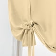 thumbnail image 4 of witspace Double Layer Linen Blackout Tie Up Curtains Thermal Insulated Lined Balloon Roman Shade Bathroom Window Adjustable Rod Pocket for Small Window Light Linen, 4 of 9