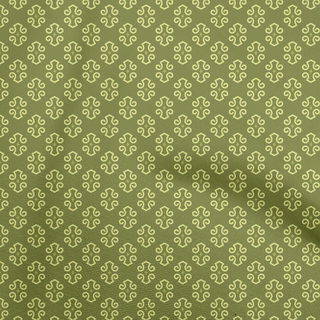 oneOone Cotton Silk Light Green Fabric Asian Block Craft Projects Decor Fabric Printed By The Yard 42 Inch Wide