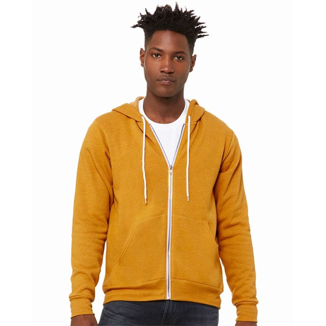 Bella + Canvas Sweat à Capuche Zippé en Polaire Éponge Unisexe