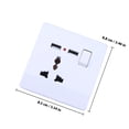 thumbnail image 2 of IFANLANDOR 1Set White Flame-resistant Hard Plastic Universal 2A Dual USB Output 3-Pin Wall Socket Charger for Home Use, 2 of 6