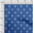 thumbnail image 2 of oneOone Polyester Spandex Medium Blue Fabric Asian Circle Block Craft Projects Decor Fabric Printed By The Yard 56 Inch Wide, 2 of 4