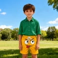 thumbnail image 4 of Swim Trunks for Boys Toddler Solid Color Cute Print Breathable Shorts with Pocket 1Pc, 4 of 7