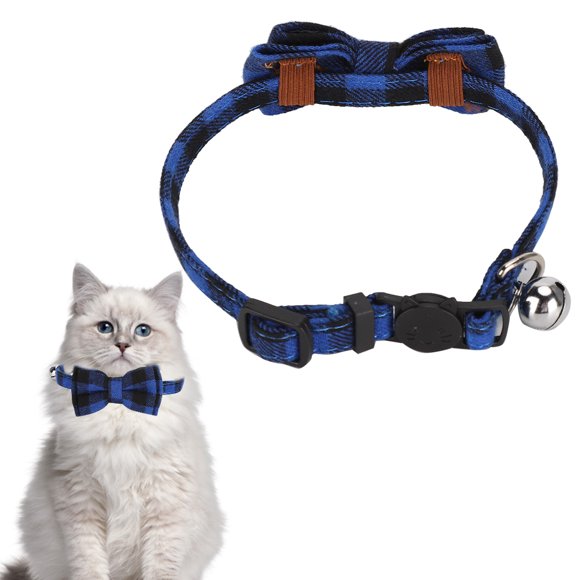 Bell Pets Decoration Supplies Cat Necktie, Cute Cat Necktie Pet Collars, Cats Cloth Bowtie Cats for Pets Pink,Black White,Blue,Orange,Red,1