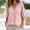 🔥 Pink, variant on Sentmoon Short Sleeve Womens Tops Summer Solid Color Women Clothing V Neck Button Down Regular Fit Casual Hawaiian Woman Shirts