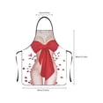 thumbnail image 2 of Oleegame 1PC Pretty Apron Funny Personality Creative Apron Muscle Men's Apron Bikini Series Cartoon Couple Apron Polyester Apron 1pcs Red, 2 of 4