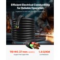 thumbnail image 2 of VEVOR 75 Pi 6AWG Câble d'Alimentation Électrique Haut de Gamme Rallonge Fil de Cuivre 600 V, 2 of 9