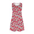 thumbnail image 5 of EGNMCR Robes d'Été Femmes Tendance 2024 Robes d'Été pour Femmes Plage Floral T-Shirt Robe Soleil Décontractée Poches Boho Robe Débardeur, 5 of 5