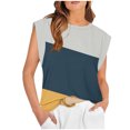 thumbnail image 1 of Yuyuzo Camisoles d'Été pour Femmes à Manches Cap, Tunique à Col Rond, Coupe Ample, T-Shirts Basiques Décontractés, 1 of 4