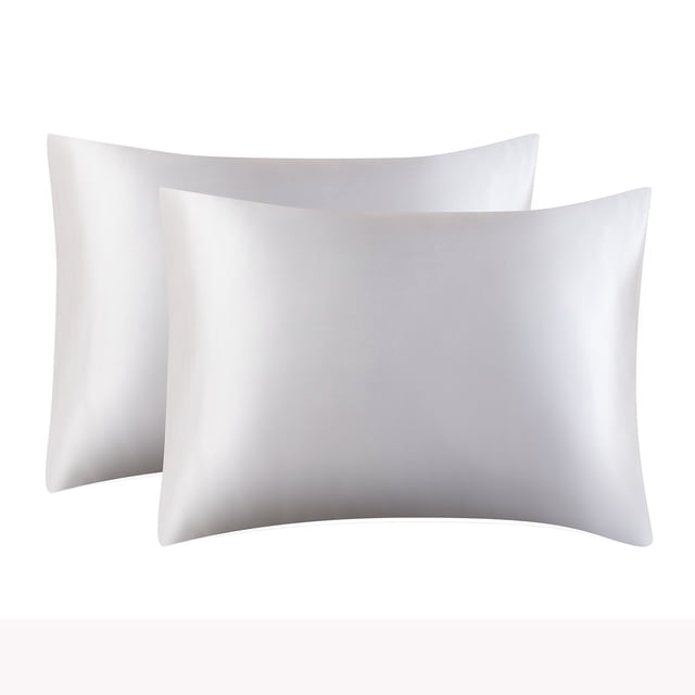 Silk Pillowcase for Hair and Skin Simulated Silk Pillowcase for Hair and Skin - Simulated Silk Pillowcase 2 Sets 20X26 Inches with Envelope Closure, Gift for Women Men