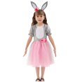 thumbnail image 4 of TIMIFIS Robes de Pâques pour Tout-Petites Filles Robe de Fête avec Lapin Robe Tutus d'Été à Manches Courtes Robe de Spectacle avec Bandeau Ensemble Deux Pièces pour Taille 3 Ans, 4 of 7