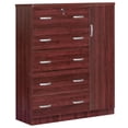 thumbnail image 1 of Pemberly Row Modern 5 Drawer Wooden Tall Chest Wardrobe in Mahogany, 1 of 7