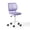 Purple, variant on Homy Casa White Office Chair Adjustable Height Desk Chair with Padded Seat and Rolling Wheels for Home Office Bedroom Study