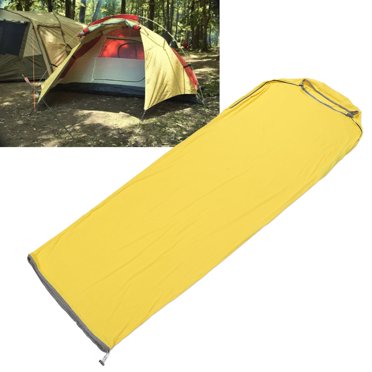 Sleeping Bag Liner, Portable Lightweight Travel Sleeping Bag Liner Soft  for Backpacking Hotel Camping Hostels Yellow