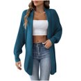 thumbnail image 1 of Pisexur Womens Jacket Open Front Cardigans Trench Coats Fall Jackets Women's Solid Color Fashionable Loose Sweater Cardigan Tops, 1 of 6