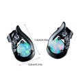 thumbnail image 4 of relayinert 2x Exquisite Craftsmanship Handmade Silver Earrings For Women Showcasing Fine Black, 4 of 6