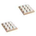 thumbnail image 4 of kurtrusly Wood Earring Card Holder w/ Tray Jewelry Display for Accessory 9 Pair White 2Set, 4 of 6